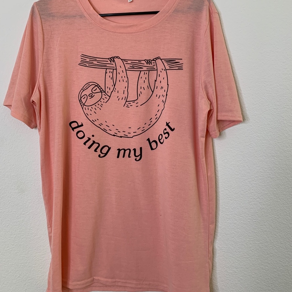“Doing my best” pink T-shirt new size xl